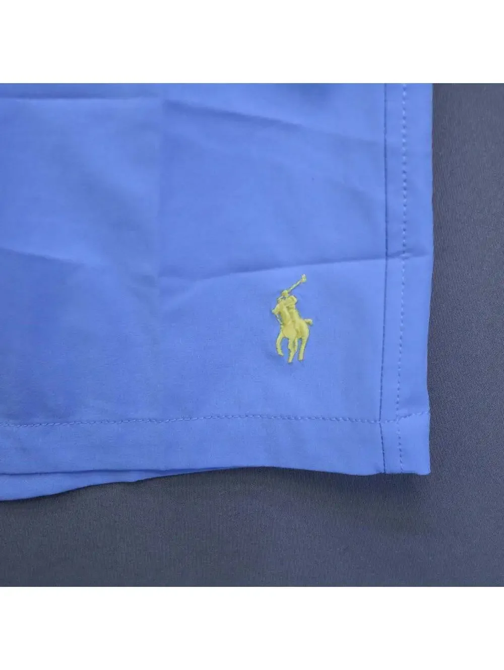 Polo Ralph Lauren Mens 3XLT Big & Tall Swim Trunks Periwinkle Blue Yellow Pony